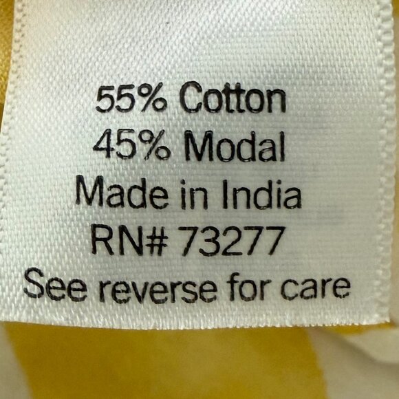 Sonoma Yellow White Floral Flutter‎ Short Sleeve Top Size XL - Picture 8 of 8